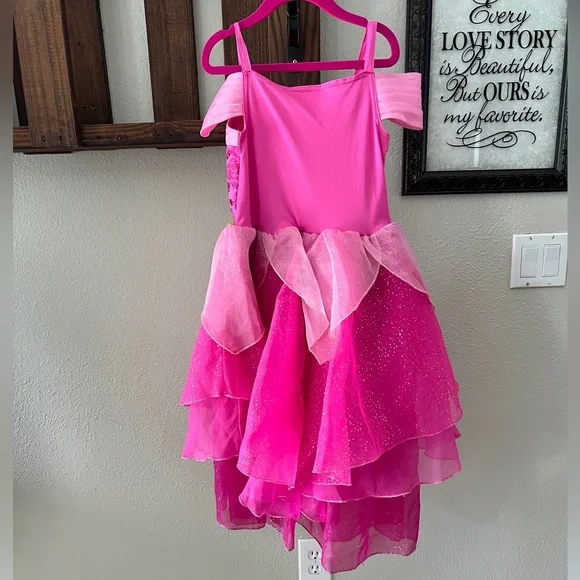 Disney Girls Pink Princess Aurora Costume Dress - Picture 3 of 3